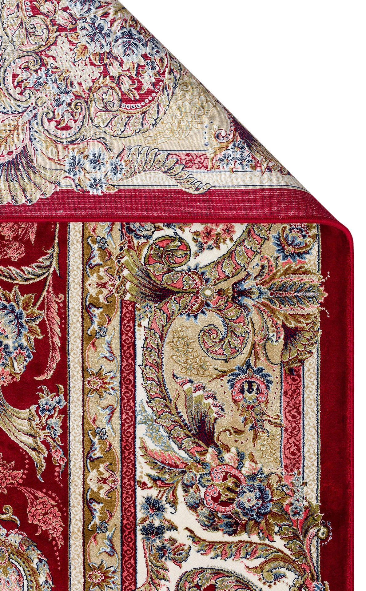 Isfahan ISF 01 Kırmızı - Viskon Klasik Desenli Seccade Sık Dokuma Seccade